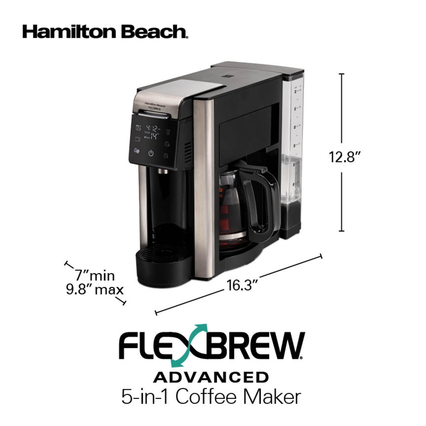 Flexbrew Advanced Black 12-Cup Drip Coffee Maker