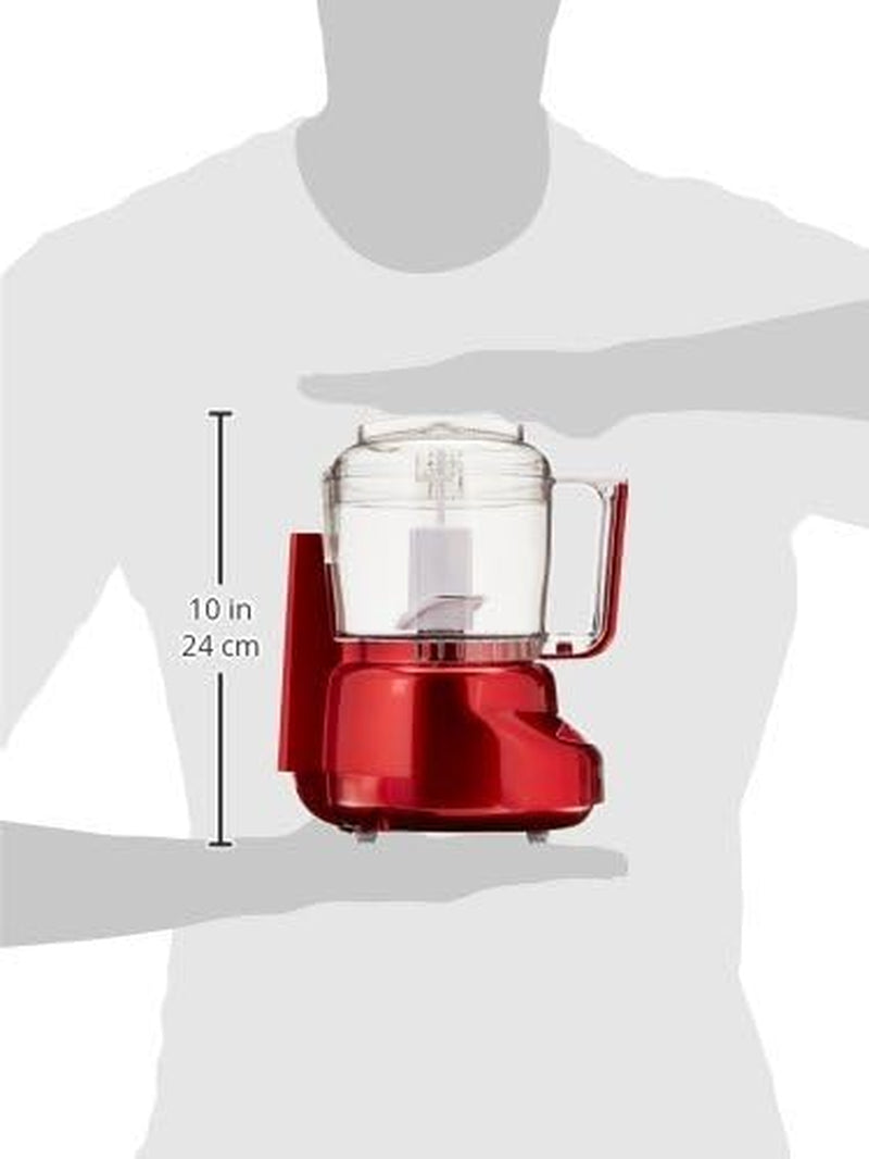 Mini Prep plus Food Processor, 3 Cup, Metallic Red