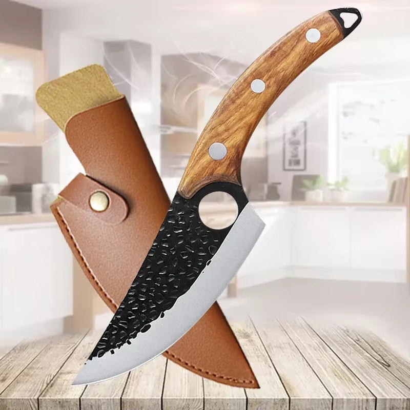 Kitchen Knife Handmade Forged Butcher Knife Boning Knives Meat Cleaver Vegetables Cutter Professional Household Chef Cook Knife