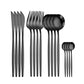 Tableware Black Silverware Cutlery Set 304 Stainless Steel Luxury Dinner Drop Ship Dinnerware Home Fork Spoon Knife Kitchen