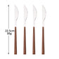 4/12/16Pcs Silver Cutlery Set Chopsticks Knife Fork Spoon Imitation Wooden Handle Korean Dinnerware Set Luxury Tableware Set