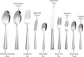 45-Piece Silverware Flatware Cutlery Set Service for 8, Durable Stainless Steel Tableware in Ergonomic Design Size and Weight, Dishwasher Safe