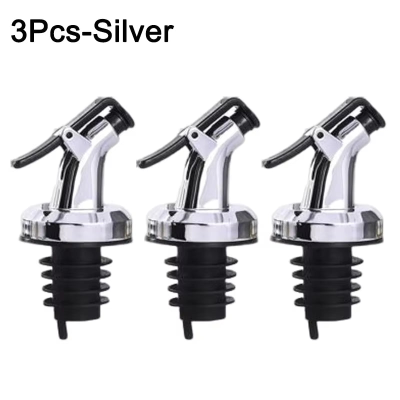 1/3Pcs Oil Bottle Stopper Lock Plug Seal Leak-Proof Food Grade Rubber Nozzle Sprayer Liquor Dispenser Wine Pourer Kitchen Tools