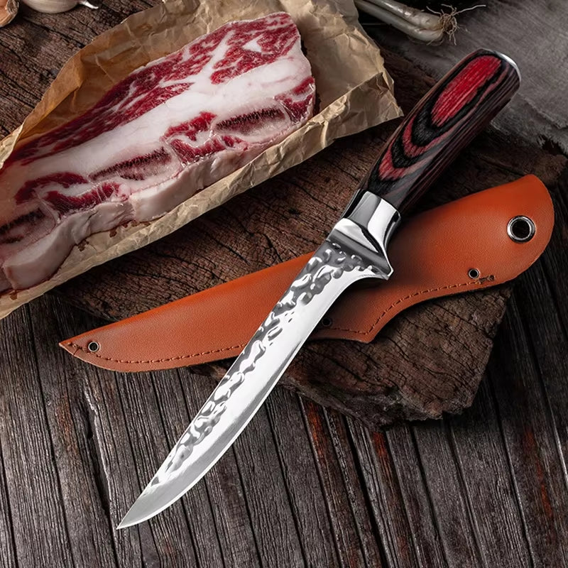 Professional Boning Knife Hand Forged Kitchen Knife Fillet Knife for Fish Meat Deboning Chef Butcher Knife Cleaver Cooking Tools