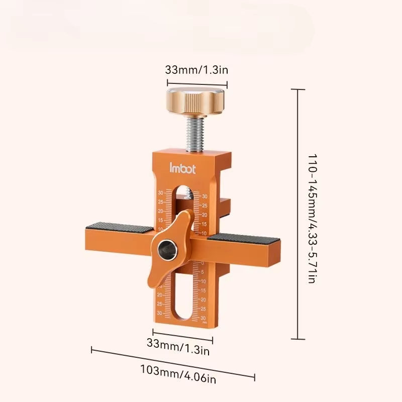 Cabinet Door Mounting Jig Quick Positioning Hole Opening Tool Adjustable Aluminum Alloy Cabinet Portable Cabinet Mount Locator