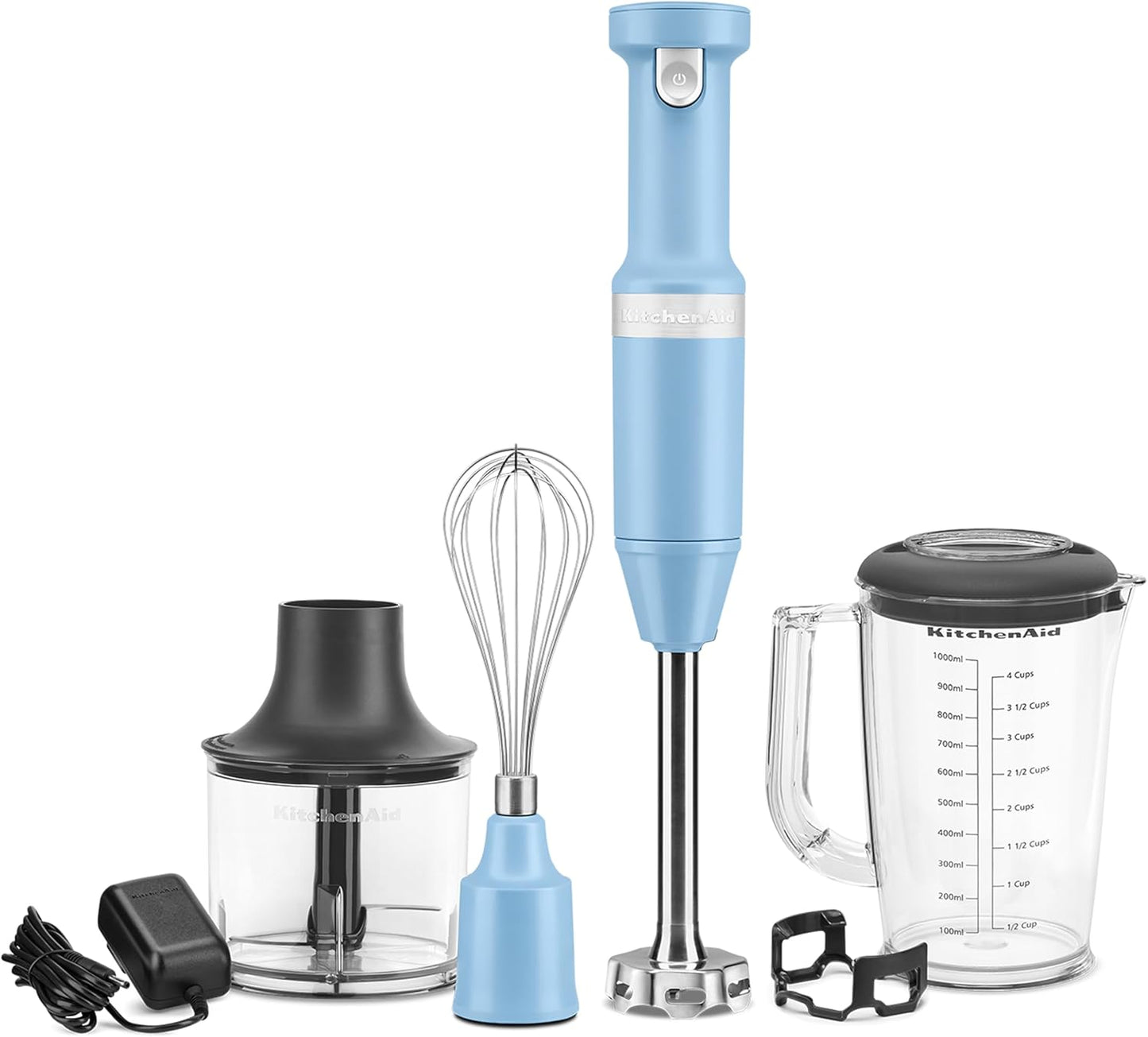 Cordless Variable Speed Hand Blender - KHBBV53, Blue Velvet & 3.5 Cup Food Chopper - KFC3516, Blue Velvet