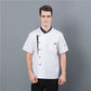 Summer Chef Uniform Kitchen Hotel Cafe Cooking Work Clothes Short Sleeve Shirt Catering Cook Jacket Tops for Man Women