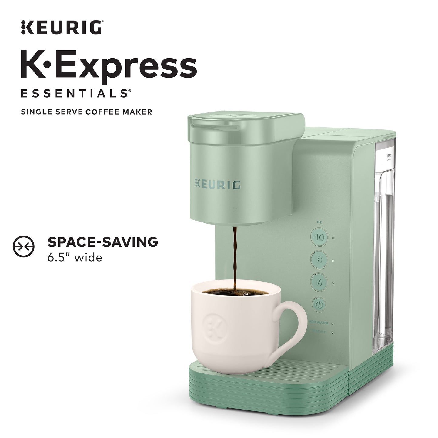 K-Express Essentials Single Serve K-Cup Pod Coffee Maker, Sage