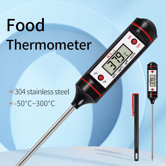 300℃ Digital Food Thermometer for Meat Kitchen Cooking Water Milk Food Probe Temperature Meter BBQ Electronic Oven Tool