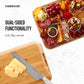 Build-A-Board Cutting Board with Compartments and Clear Locking Lid for Charcuterie, Snacks, and More-Make It. Take It. Enjoy It, 11X14 Inch, Bamboo