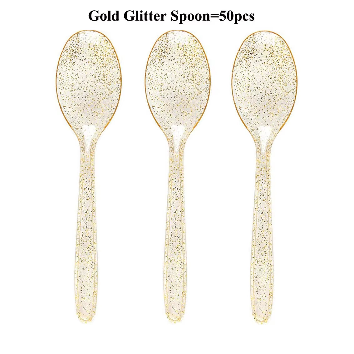 75 Pieces Gold Plastic Silverware- Party Flatware Set-Heavyweight Plastic Cutlery- Includes 25 Forks, 25 Spoons, 25 Knives