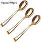 75 Pieces Gold Plastic Silverware- Party Flatware Set-Heavyweight Plastic Cutlery- Includes 25 Forks, 25 Spoons, 25 Knives