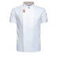 2024 New Men Women Chef Jacket Short Sleeve Cook Shirt Bakery Restaurant Waiter Uniform Top