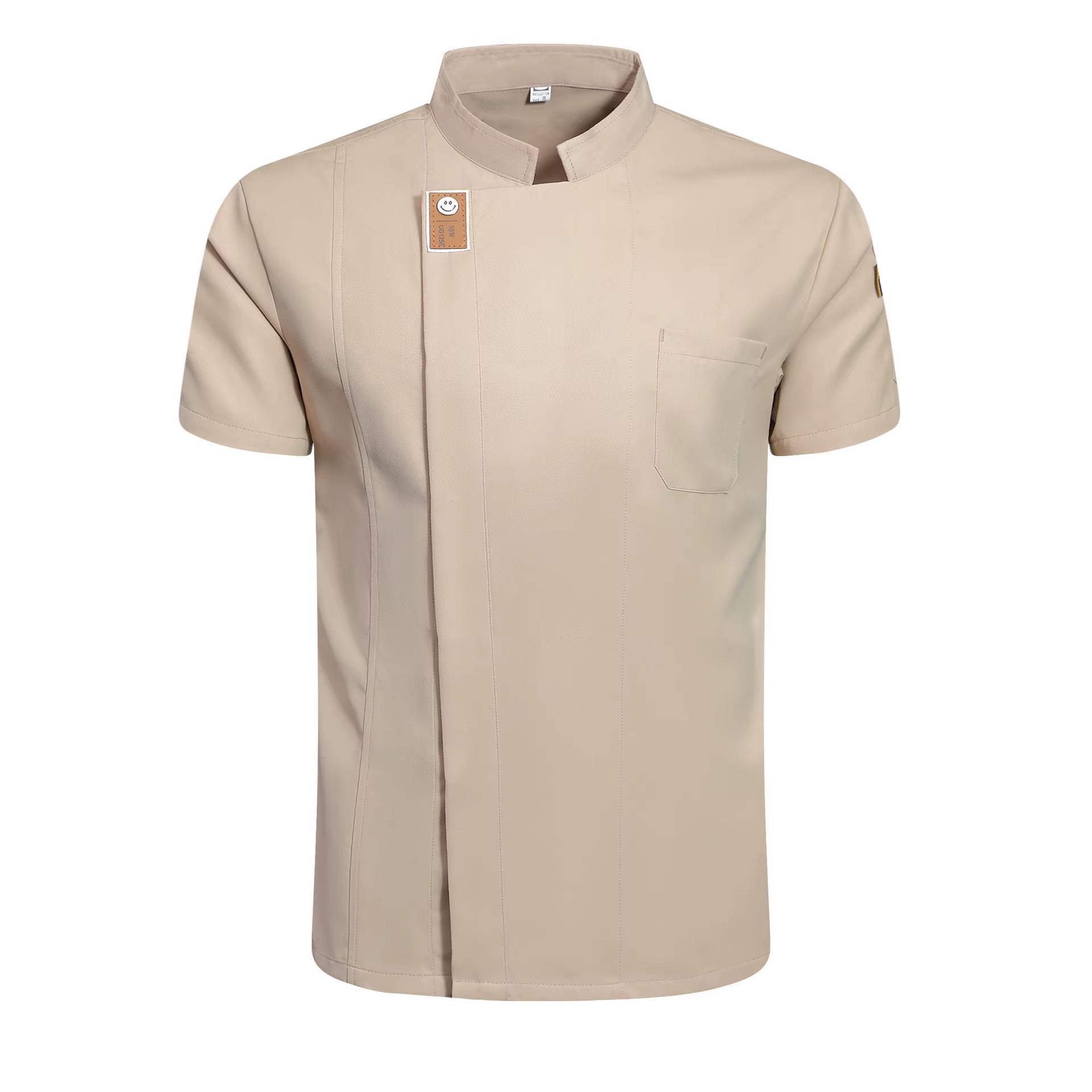 Chef Uniform Work Uniform Men'S Customized Name Print Logo Short Sleeved Shirt Jacket Bread Restaurant Cake Shop Kitchen