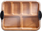 Build-A-Board Cutting Board with Compartments and Clear Locking Lid for Charcuterie, Snacks, and More-Make It. Take It. Enjoy It, 11X14 Inch, Bamboo