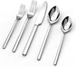 40 Piece Silverware Set,  Flatware Set for 8, 18/10 Stainless Steel Cutlery Set Mirror Polished Modern Design Dishwasher Safe