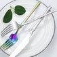 20/30/40Pcs Dinnerware Set Stainless Steel Knife Fork Spoon Cutlery Tableware Set Kitchen Flatware Dinner Silverware Table Set