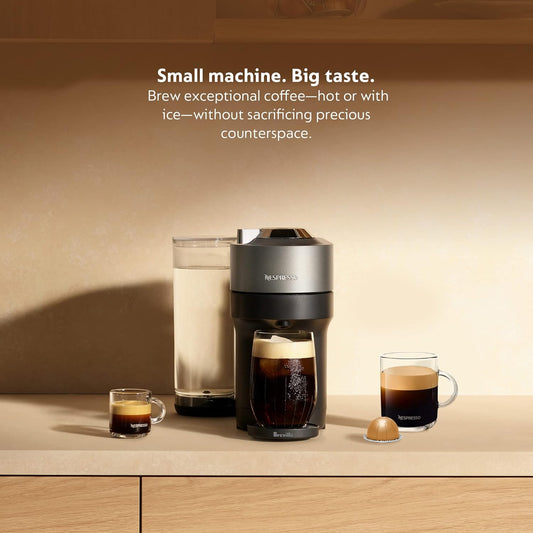 Vertuo Pop+ Deluxe Coffee and Espresso Maker by Breville, Titan