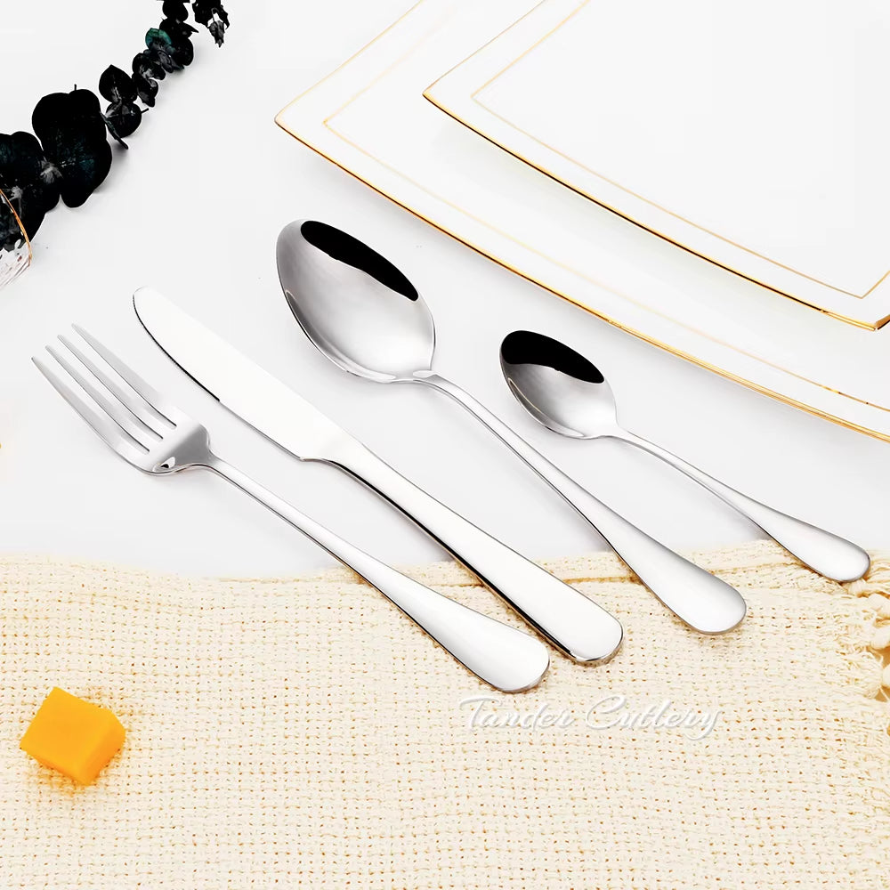 8/12/16/20Pcs Gold Cutlery Black Dinner Set Stainless Steel Tableware Mirror Western Knife Fork Spoon Sliver Kitchen Utensils