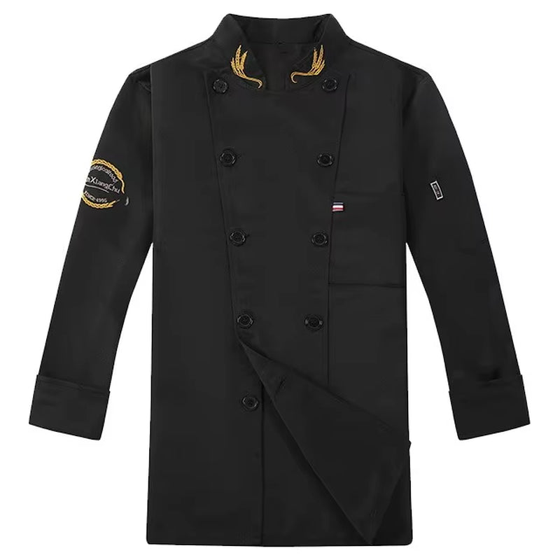 Chef Jacket Men Women Short Sleeve Cook Shirts Coat Embroidery Restaurant Hotel Bakery Waiter Uniform