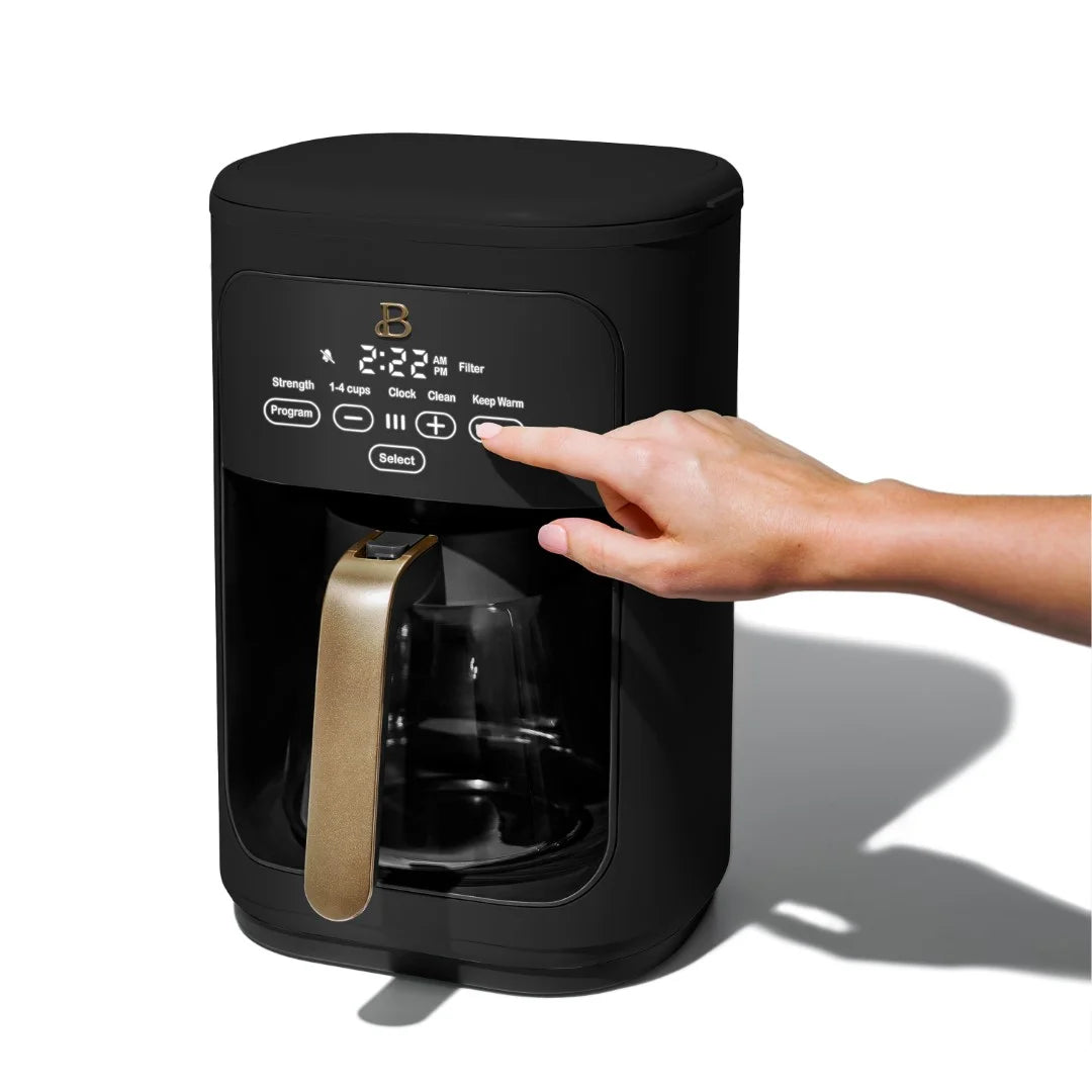 14 Cup Touchscreen Coffee Maker, Black Sesame by Drew Barrymore