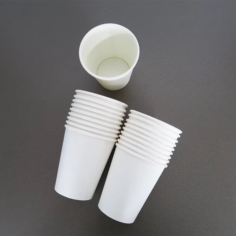 100Pcs Disposable Paper Cups 200Ml 250Ml Drinking Coffee Paper Cup Hotel Restaurant Paper Cup Supplies