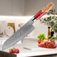 Professional Damascus Santoku Knife 7 Inch VG10 Steel Razor Sharp Kitchen Knife Japanese Knife Meat and Vegetable Cooking Knife