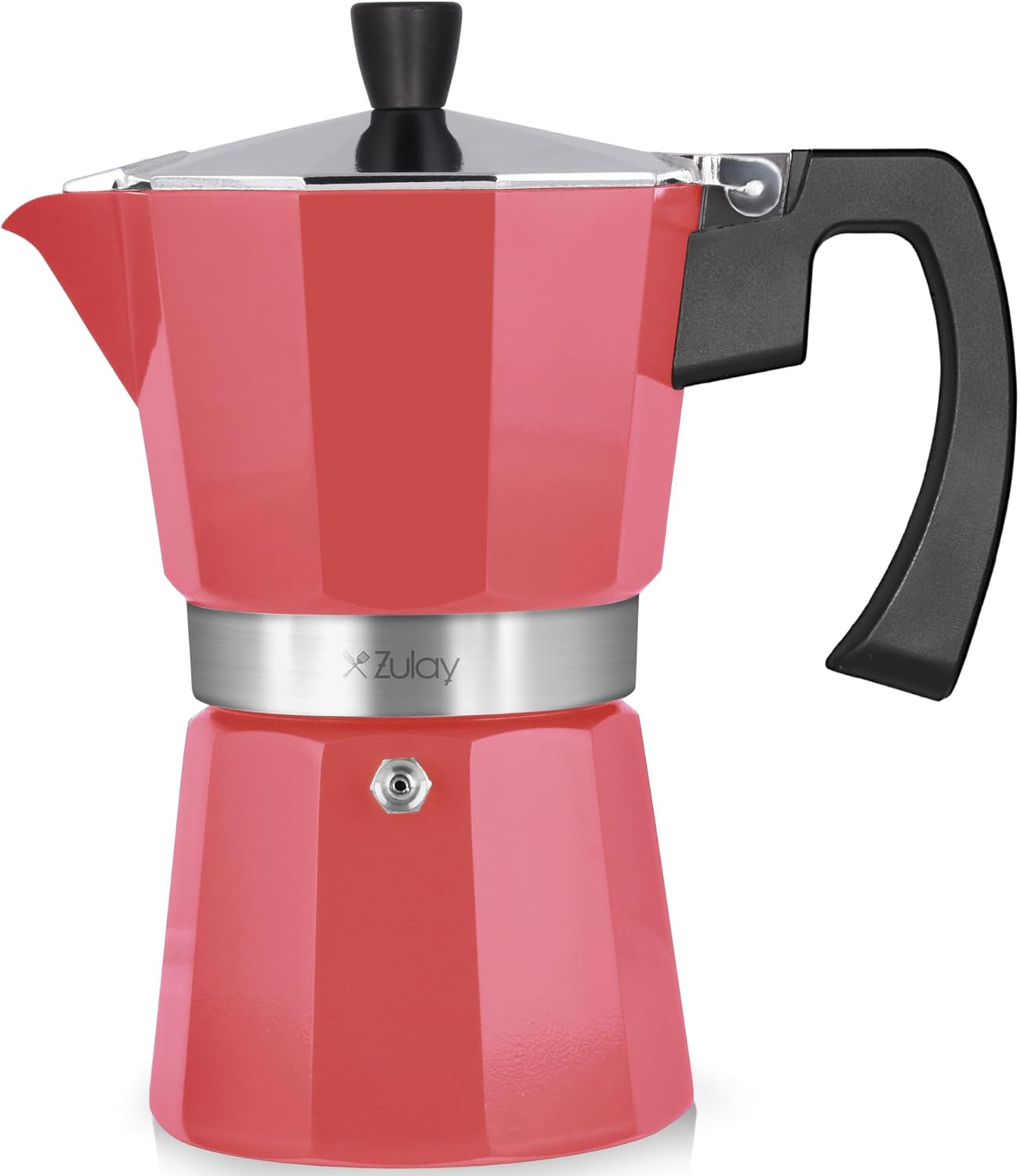 Zulay Premium Moka Pot Espresso - Leak-Proof Stovetop Espresso Maker - Perfect for Authentic Cuban & Italian Style Espresso - Makes 3 Espresso Cups - Silver