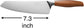 Japanese Chef Knife Santoku, Chopping and Slicing Carbon Stainless Steel Blade Versatile Knife and Gift Box