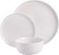 Oslo 12-Piece Porcelain Dinnerware Set, White,Service for 4 (12Pcs)