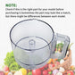 112203 Food Processor 3 Quart Clear Bowl Compatible with Robot Coupe R2