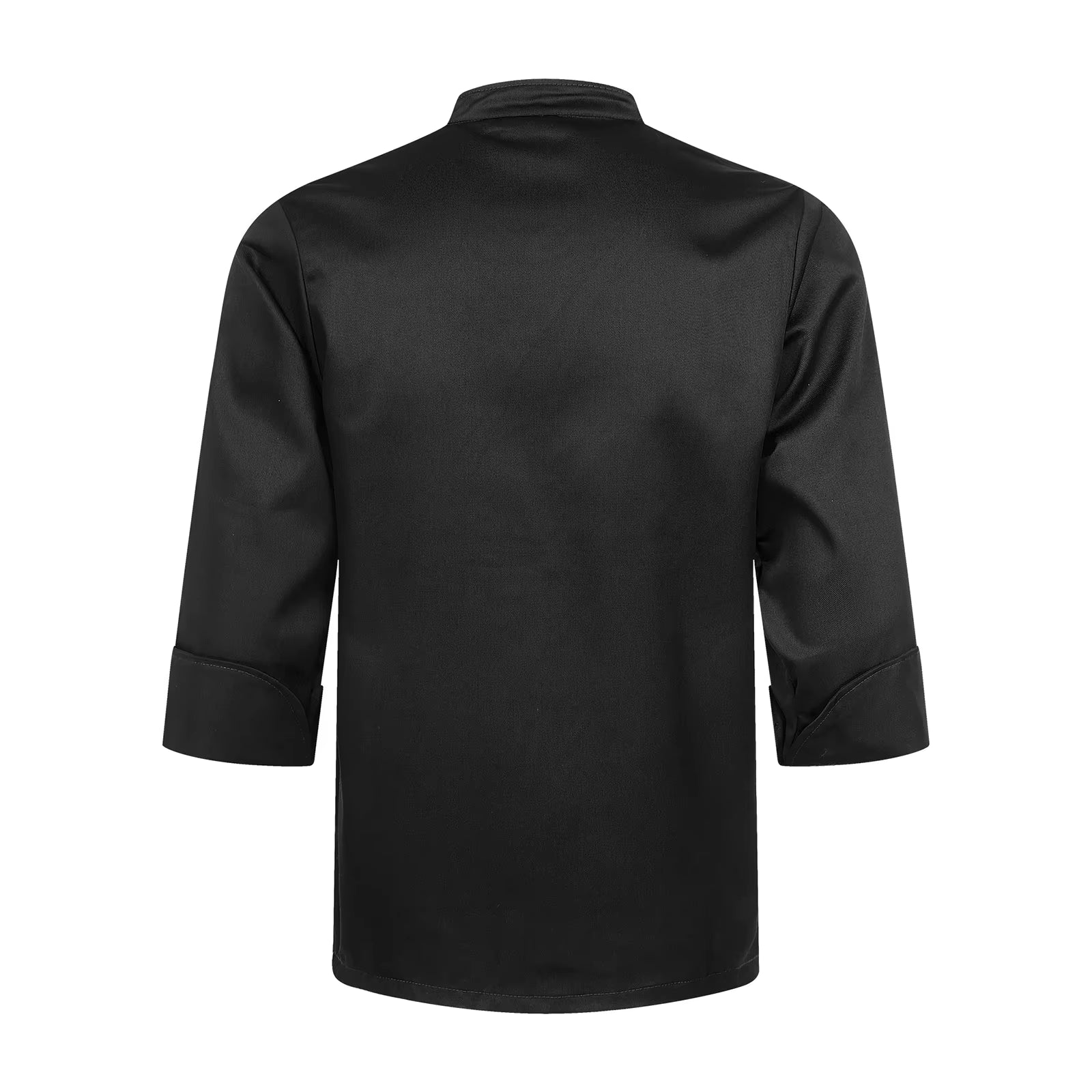 Mens Chef Shirt Work Uniform Cross-Over Collar Chef Coat Kitchen Restaurant Hotel Unisex Cooking Jacket with Pockets Chef Tops