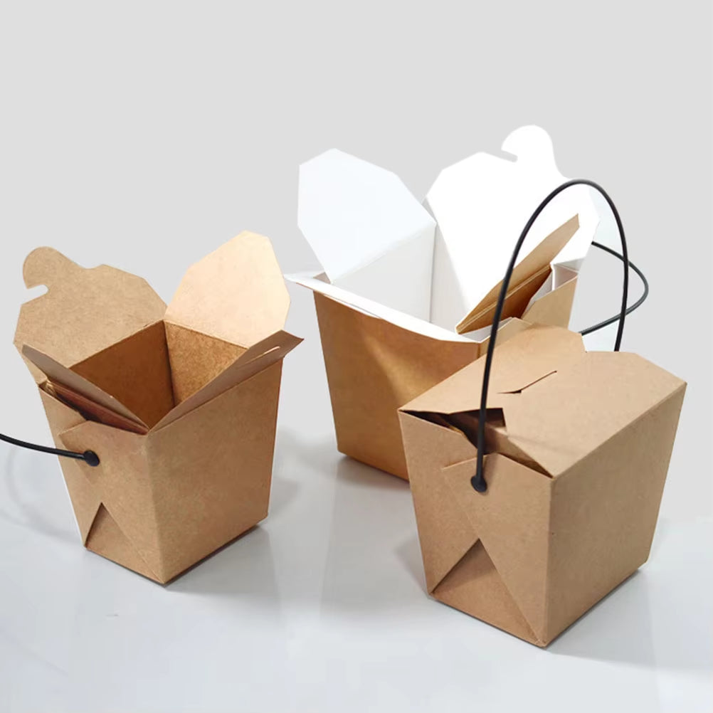 Boxes Box Food Take Out Paper Containers Fried Chinese Chicken Disposable French Go Lunch to Container Fries Bakery Packing