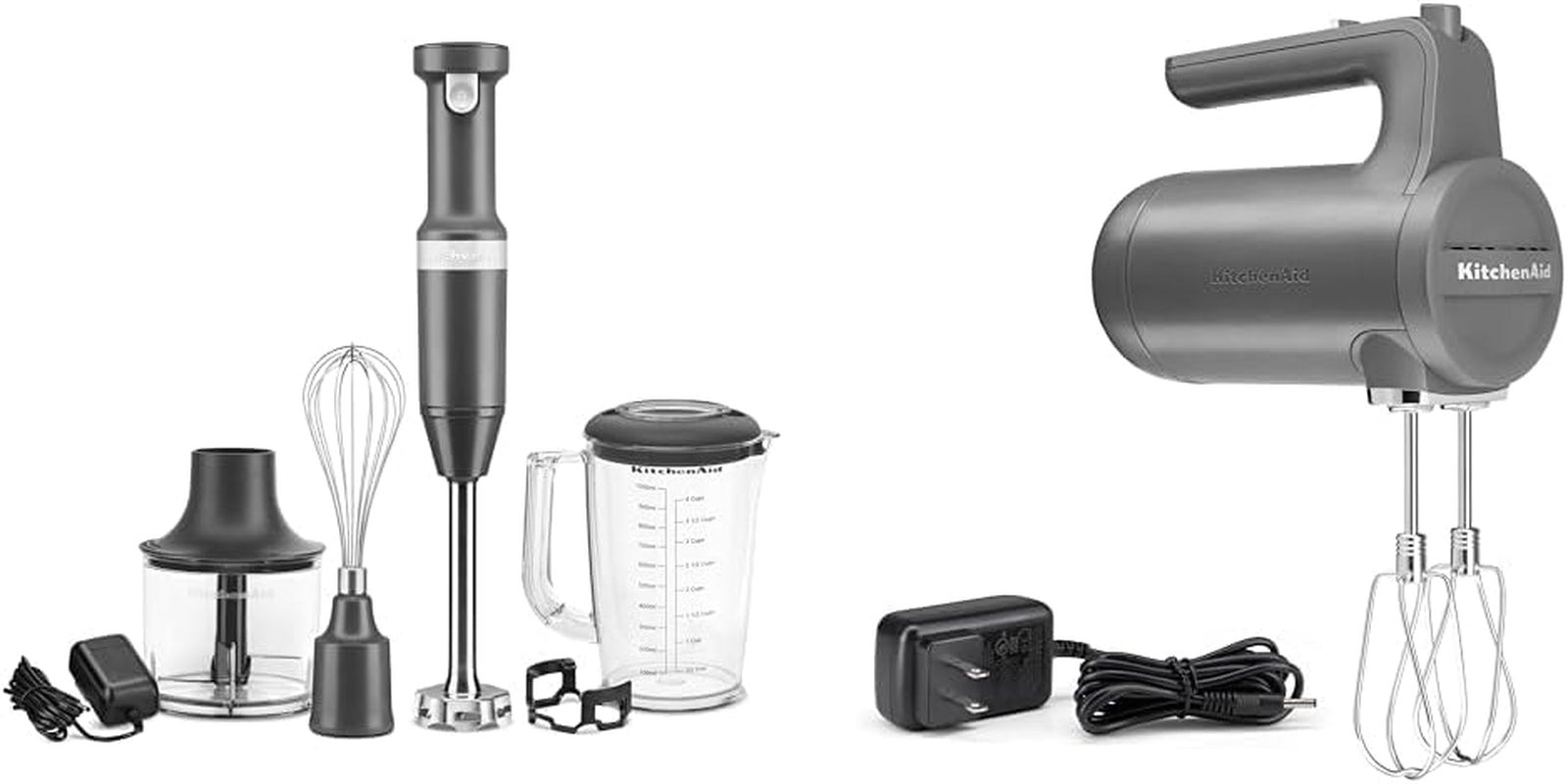 Cordless Variable Speed Hand Blender - KHBBV53, Blue Velvet & 3.5 Cup Food Chopper - KFC3516, Blue Velvet