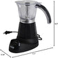 6 or 3Cup Electric Espresso Maker, Black