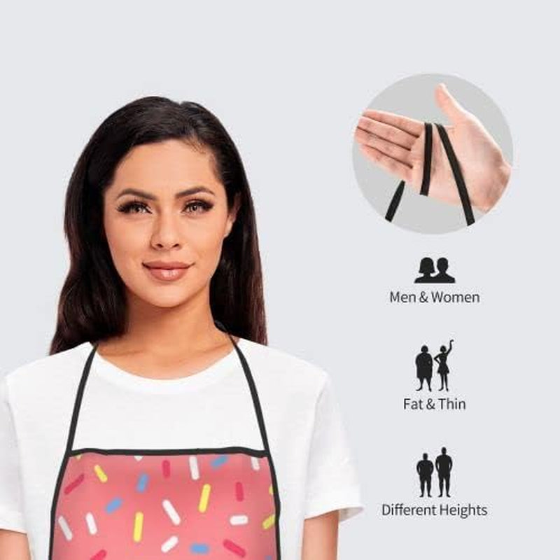 Ice Cream Waffle Cherry Flavor Yummy Summer Dessert Apron Theme Cooking Chef Work Shop Women Men Adult Girl Kid Weavers Baking Decorations Painting Bbq Grilling Kitchen Accessories Party Supplies