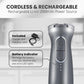 EHB1300 Cordless Rechargeable Hand Blender, Variable Speed Blending, One-Touch Power, Stainless Steel Blade, Portable Easy Control Stick Mixer, Sauce, Soup, Smoothie, Baby Food,Dark Grey