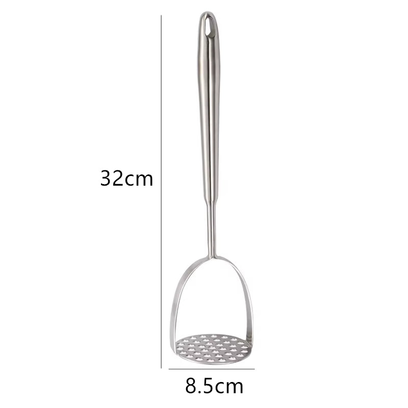 Home Stainless Steel Potato Masher Manual Food Crusher Smooth Garlic Presser Pumpkin Ricer Kitchen Gadgets Household Utensils