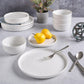 Oslo 12-Piece Porcelain Dinnerware Set, White,Service for 4 (12Pcs)