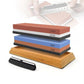 3In1 Professional Sharpening Stones Knife Sharpener Double-Side Whetstone Grinder Stone Watster Stone Bamboo Base Angle Guide