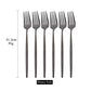 Green Gold 6Pcs Dinner Fork Tableware Dinnerware Stainless Steel Silverware Kitchen Party Flatware Matte Black Cutlery Set