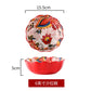 Ceramic Colorful Flower Dinner Plate Set Under-Glazed Retro Dinner Dishes Dinnerware Household Bowl Bakeware Flower Tableware