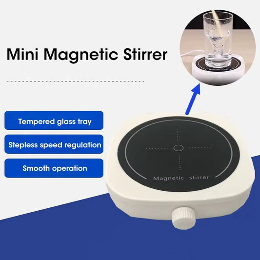 Magnetic Stirrer Kitchen Liquid Mixing Mini Lab Stir Mixer Portable Stirrer Plate with Stir Bar USB 2L 4000RPM for Laboratory