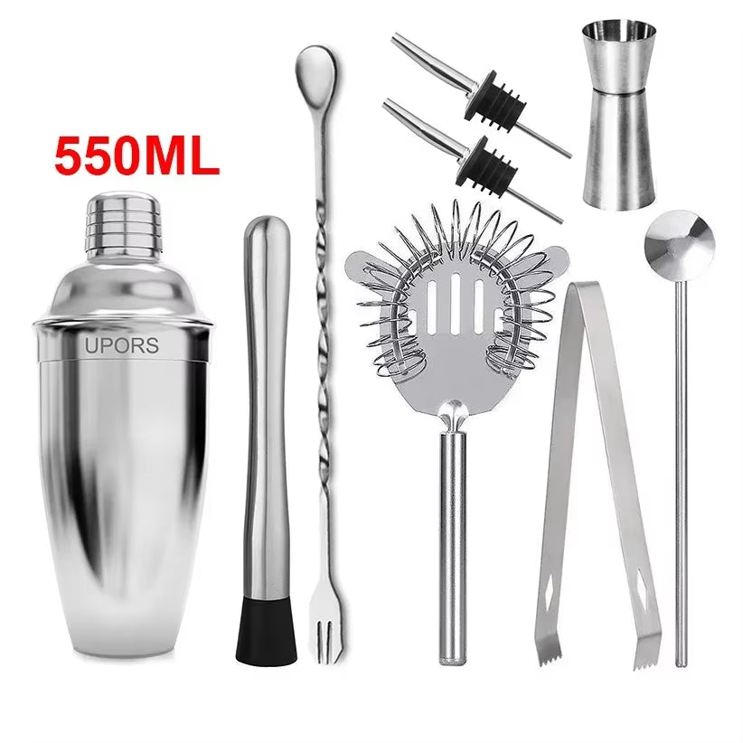 Stainless Steel Cocktail Shaker Mixer Wine Martini Boston Shaker for Bartender Drink Party Bar Tools 550ML/750ML