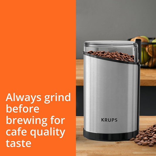 Electric Coffee Grinder: 3 Oz Capacity, 200 Watts - Versatile for Beans, Spices, Nuts - One-Touch Operation, Customizable Grind for 12 Cups - Ideal for Espresso, French Press