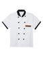 Unisex Chef Jacket Men'S Chef Coat Short Sleeve Restaurant Kitchen Chef Uniform 0252#White 4XL