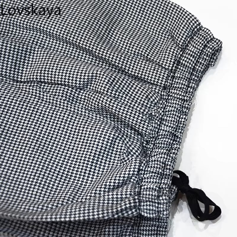 New Black and White Stripes Elastic Restaurant Uniform Head Chef Uniform Executive Chef Pants